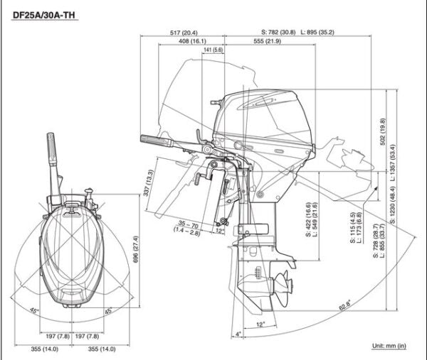 Suzuki DF30ATHL2 30 HP Outboard Motor