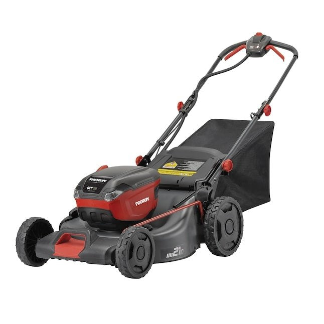 PRORUN 60V 21-In. Steel Deck Cordless Push Lawn Mower with 2.5 Ah Battery and Charger