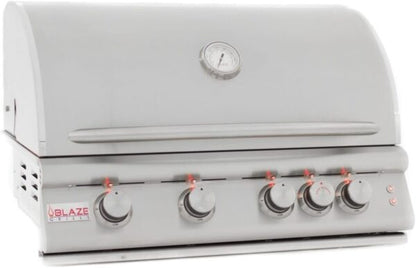Blaze 32 Inch 4-Burner LTE Gas Grill with Rear Burner and Built-in Lighting System