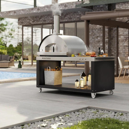 Fontana Forni Mangiafuoco Wood-Fired Pizza Oven – Stainless – FTMF-S