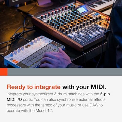 Tascam Model 12 All-in-One 12-track Digital Multitrack Mixing and Recording Studio, Mixer, USB Audio Interface and DAW Controller