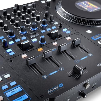 Rane PERFORMER 4-Channel Motorized DJ Controller, 7″ Platters with Displays, Precision Feel Faders, Stem Split, Advanced FX, Serato DJ Pro Included