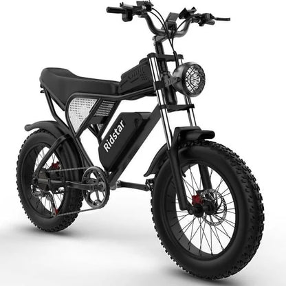 Ridstar Electric Bike for Adults 1500w 33mph,48v 20ah Electric Bicycle,20″ Fat Tire,7-Speed Mountain Bike Ul2849