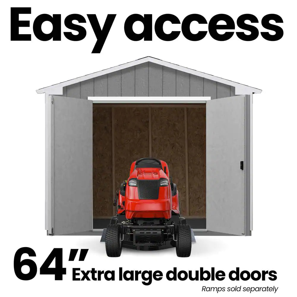 Professionally Installed Princeton 10 Ft. X 10 Ft. Outdoor Wood Storage Shed with Driftwood Grey Shingles (100 Sq. Ft.)