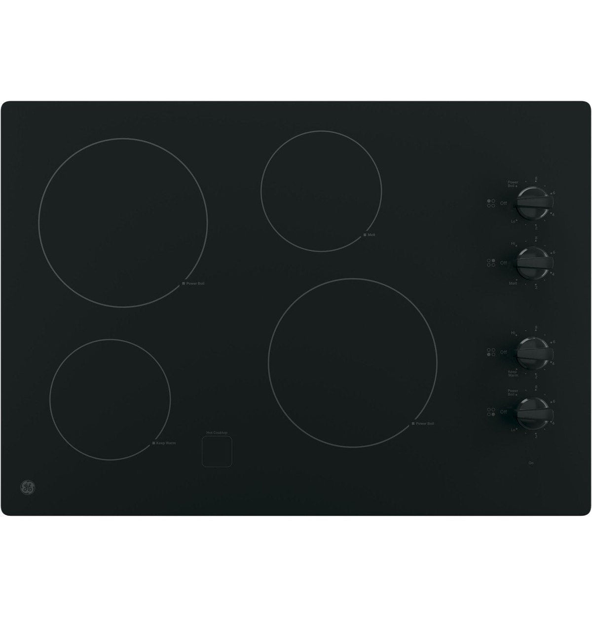 GE 30″ Built-In Knob Control Electric Cooktop JP3030DWBB