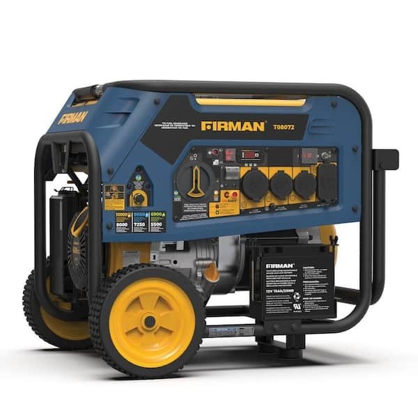 FIRMAN 10000/8000W Tri Fuel Portable Generator T08071